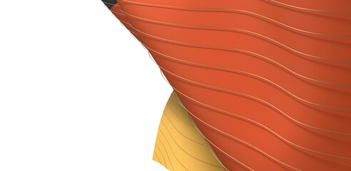 Flag of Germany. Wide format 3D illustration. State symbol of the Federal Republic of Germany.