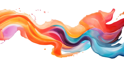 Abstract watercolor paint background, splash of multicolor paint on a white background, splatter of acrylic paint, Abstract painting with vibrant colors, splash, paint, brush strokes 