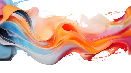 close up of colorful paint texture on a white background, colorful painting, abstract art, oil on...