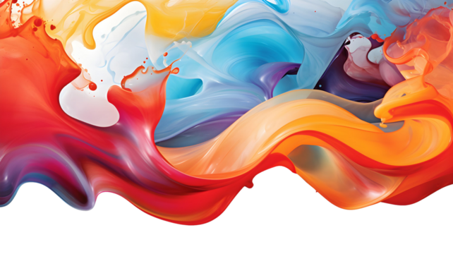 Abstract watercolor paint background, splash of multicolor paint on a white background, splatter of acrylic paint, Abstract painting with vibrant colors, splash, paint, brush strokes 