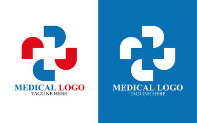 Obraz premium Simple medical logo, Creative medical logo, Modern medical logo, Unique medical logo, Symbol medical logo, Vector file & template