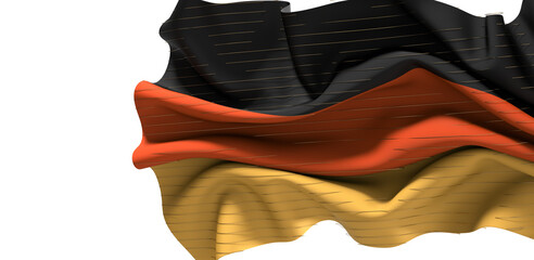 Wavy flag of German. Suitable for background graphic resources. 3D illustration