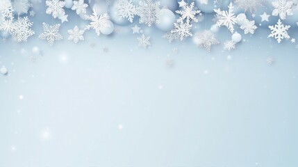 Snowy Holiday Cheer: Festive Christmas Background Template for Cards & Designs