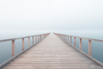 wooden footbridge to the sea