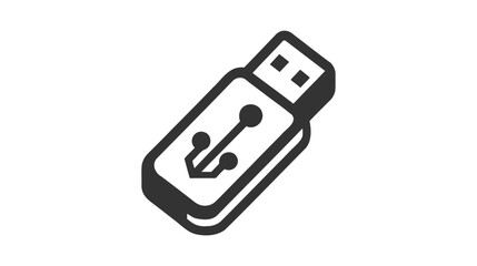 USB icon vector. Flash Drive icon symbol isolated on white background