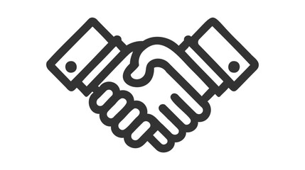 Business handshake, contract agreement flat vector icon for apps and websites