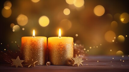 Christmas Candles and Lights Decoration for Festive Holiday Celebrations - Warm Glow and Tradition