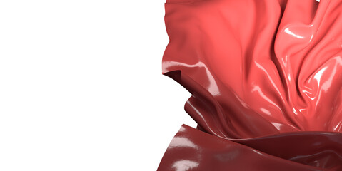 abstract red fabric in motion