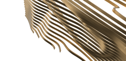 Golden Weave: Abstract 3D Gold Cloth Illustration with Intricate Patterns