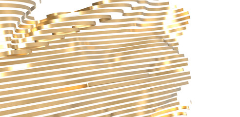 Golden Weave: Abstract 3D Gold Cloth Illustration with Intricate Patterns