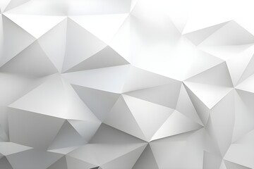 White abstract polygonal background. Low poly style. Vector illustration