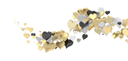 3d hearts