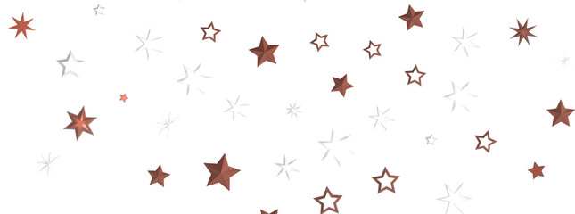 Celestial Cascades: 3D Illustration Conjures a Rainfall of Gold Stars