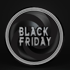 Black Friday sale banner. Social media 3d  illustration template for website and mobile website development, email and newsletter design, marketing materials.