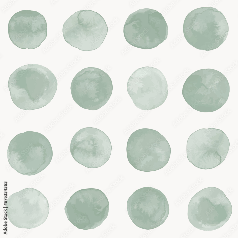 Poster stylish pattern with watercolor circles