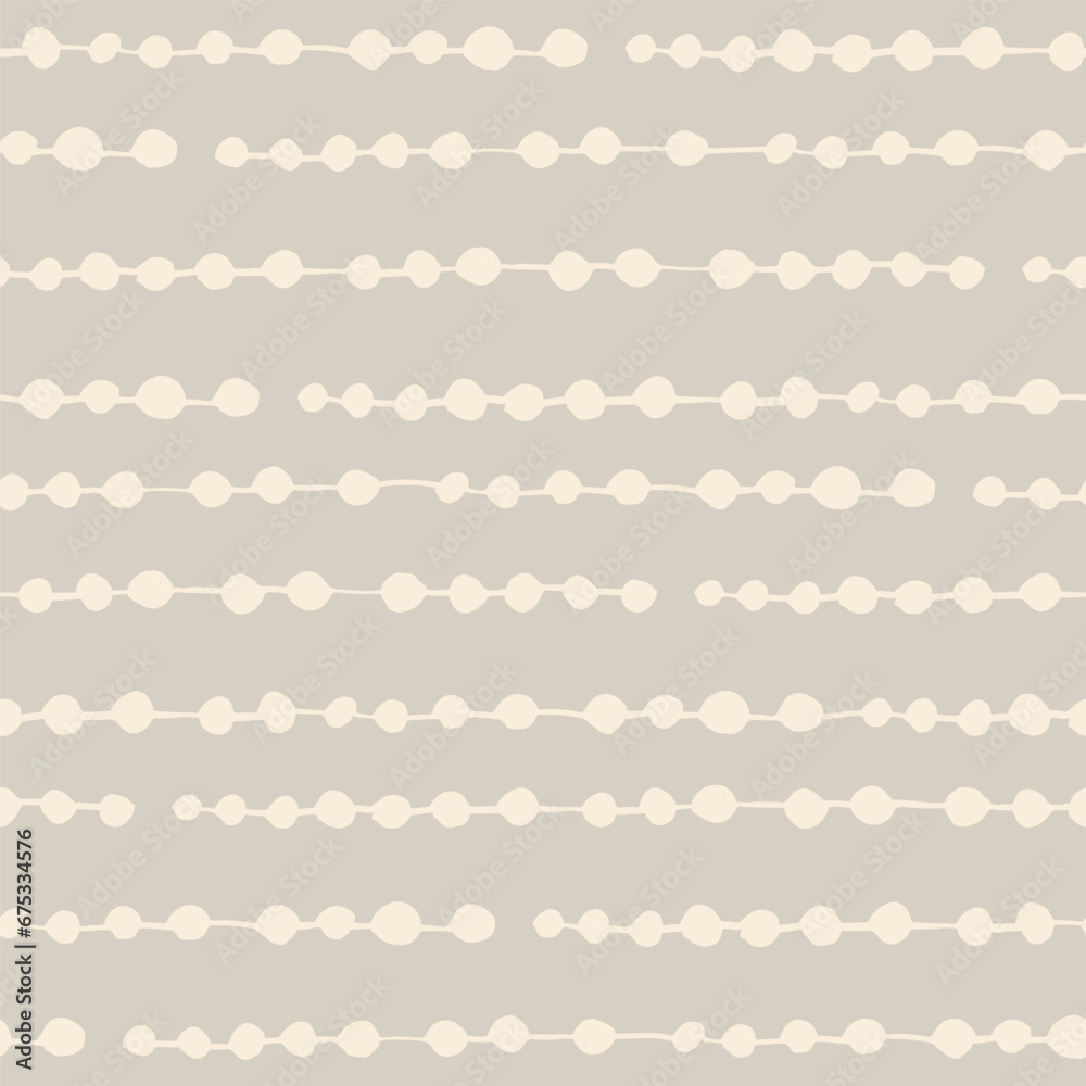 Aufkleber Seamless abstract pattern with  hand drawn lines and dots