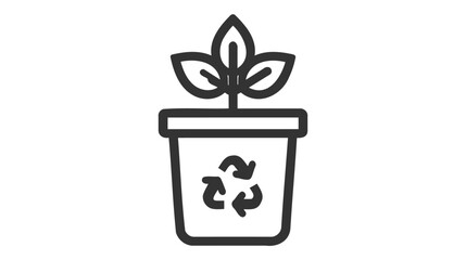 Recycle bin icon. Trash Can icon vector illustration