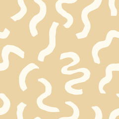 Seamless abstract pattern with hand drawn snakes
