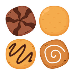 Cookie logo design. Cookie vector on white background.