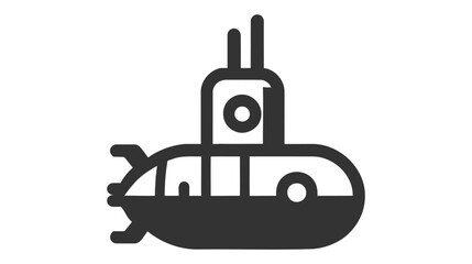 Obraz premium military submarine watercraft sub vector icon for website