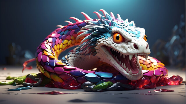 Gradient snake are prepare for his terget