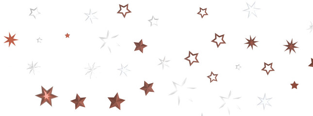 Celestial Cascades: 3D Illustration Conjures a Rainfall of Gold Stars