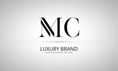 MC M mc initial logo | initial based abstract modern minimal creative logo, vector template image. luxury logotype logo, real estate homie logo. typography logo. initials logo