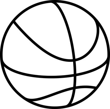 recommend clip art: basketball ball 3d view vector line art icon