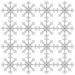 Black line Snow pattern on white background. used for coloring #2