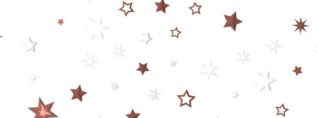 Astral Downpour: 3D Illustration Brings a Shower of Gold Stars