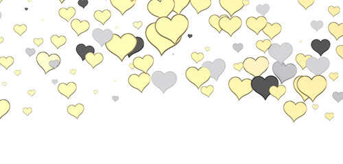Falling love heart confetti 3d illustration