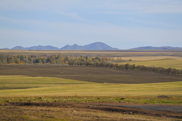 landscape, mountain, sky, nature, mountains, clouds, hill, panorama, cloud, valley, summer, grass, field, forest, Kazakhstan nature, tree, green, hills, lake, countryside, travel, meadow, sunset, rura