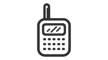 walkie talkie icon. Line Art Style Design Isolated On White Background