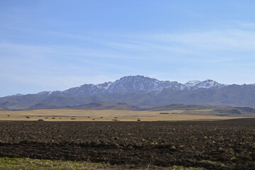 landscape, mountain, sky, nature, mountains, clouds, hill, panorama, cloud, valley, summer, grass, field, forest, Kazakhstan nature, tree, green, hills, lake, countryside, travel, meadow, sunset, rura