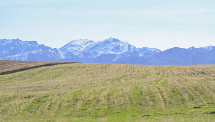 landscape, mountain, sky, nature, mountains, clouds, hill, panorama, cloud, valley, summer, grass, field, forest, Kazakhstan nature, tree, green, hills, lake, countryside, travel, meadow, sunset, rura