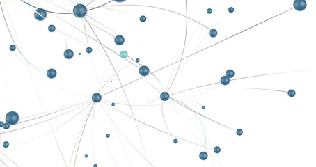 Abstract digital connection dots and lines. Technology background. Network connection structure. Plexus effect. 3d