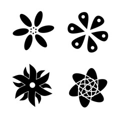 vector set of abstract flower icons