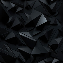 Fototapeta premium Black abstract polygonal background wall.