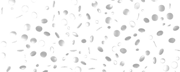 Enchanting Delight: Spectacular 3D Illustration Showcasing Enchanting silver Confetti