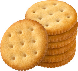 Round cracker isolated