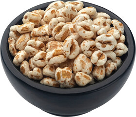 Puffed wheat isolated