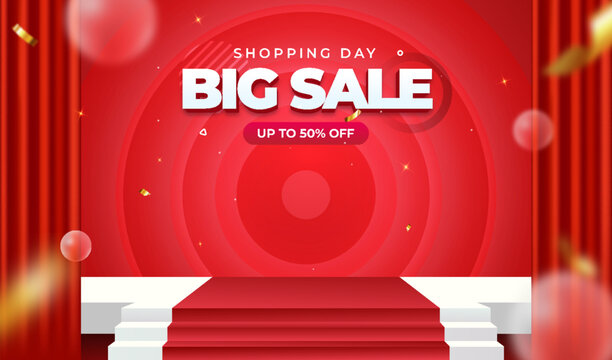 Discount sale promotion event horizontal banner