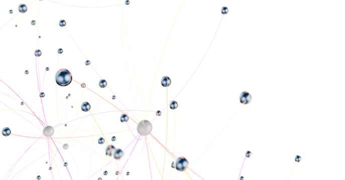 Abstract digital background of points and lines. Glowing plexus. Big data. Network or connection.