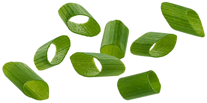 Green onion, chopped chives isolated