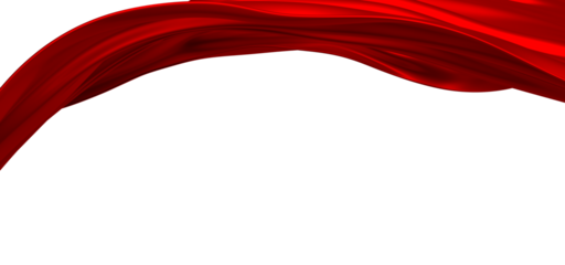 3d render of abstract red cloth falling.