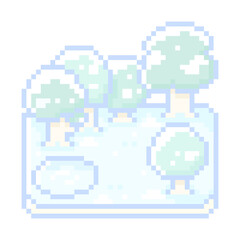 Fototapeta premium ピクセルアートな森の道★PNG