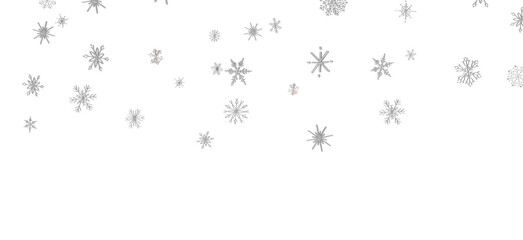 Snowflake Dance: Radiant 3D Illustration Showcasing Falling Christmas Snowflakes in Harmony