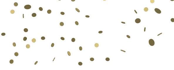 Gilded Festivity: Brilliant 3D Illustration Showcasing a Shower of Gold Confetti