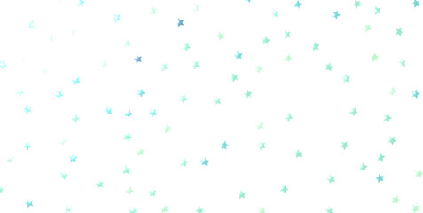 blue stars confetti on gray background. Christmas or winter festive background