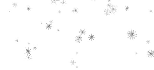 Snowflake Dance: Radiant 3D Illustration Showcasing Falling Christmas Snowflakes in Harmony